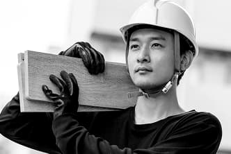 工事現場の男性の写真